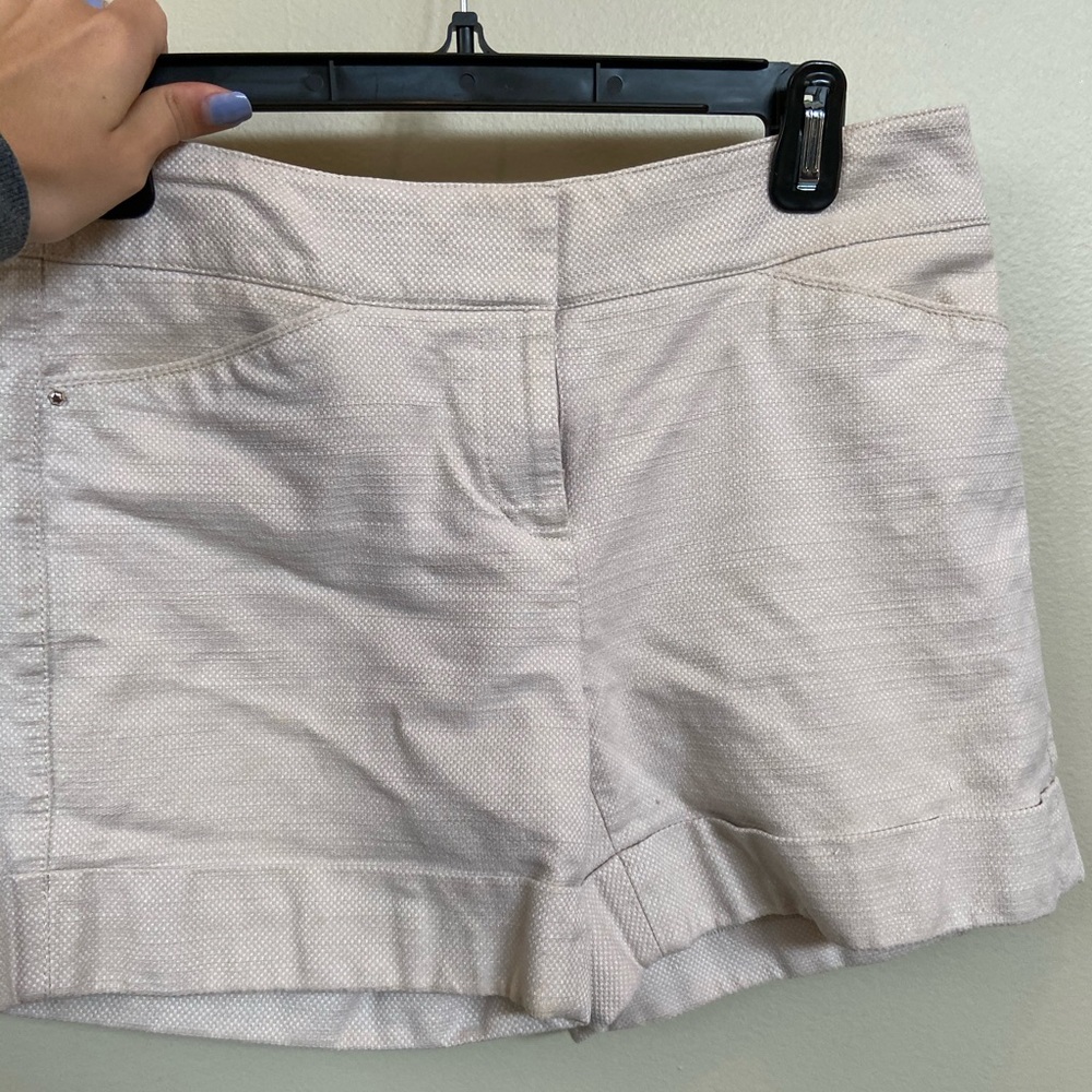 White House black market tan shorts